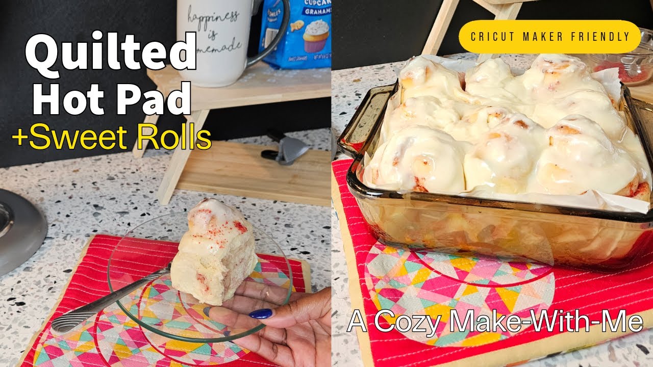 Using a Cricut for Appliqué Quilting | Reversible Hot Pad + Sweet Rolls