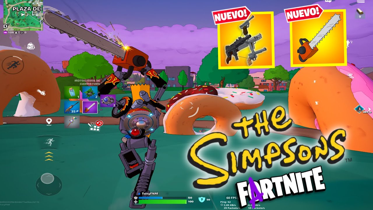 FORTNITE MOBILE X SIMPSONS ( LLUVIA DE DONUTS ) iPAD