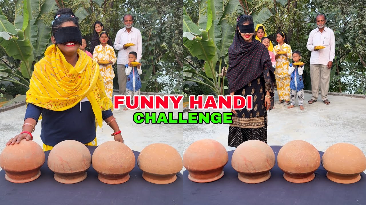 Funny Choose Your Favorite Pot Challenge With Family #funny #handi #viral 