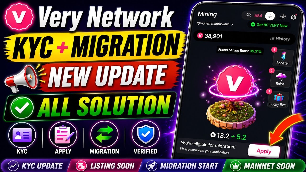 Very Network KYC Update 🚨 | VeryChat Coin Listing Date? Migration Started? | Very Network New Update