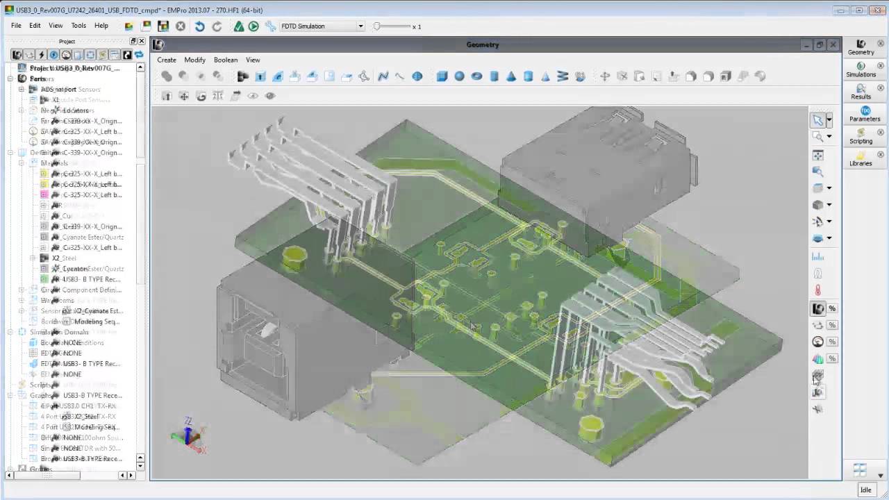 Analyzing PCB-Connector Transitions Using Multiple EM Simulators