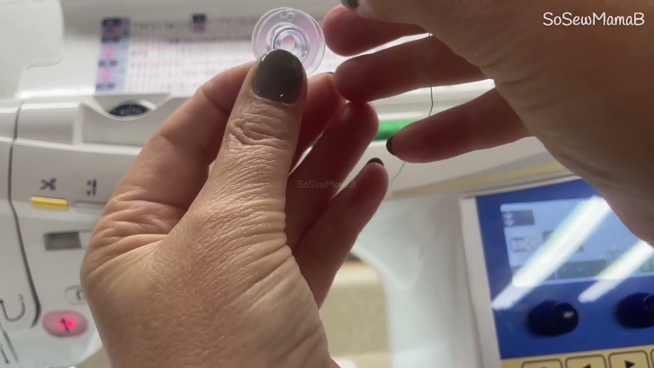 How to thread a bobbin correctly. Juki DX7 bobbin winding