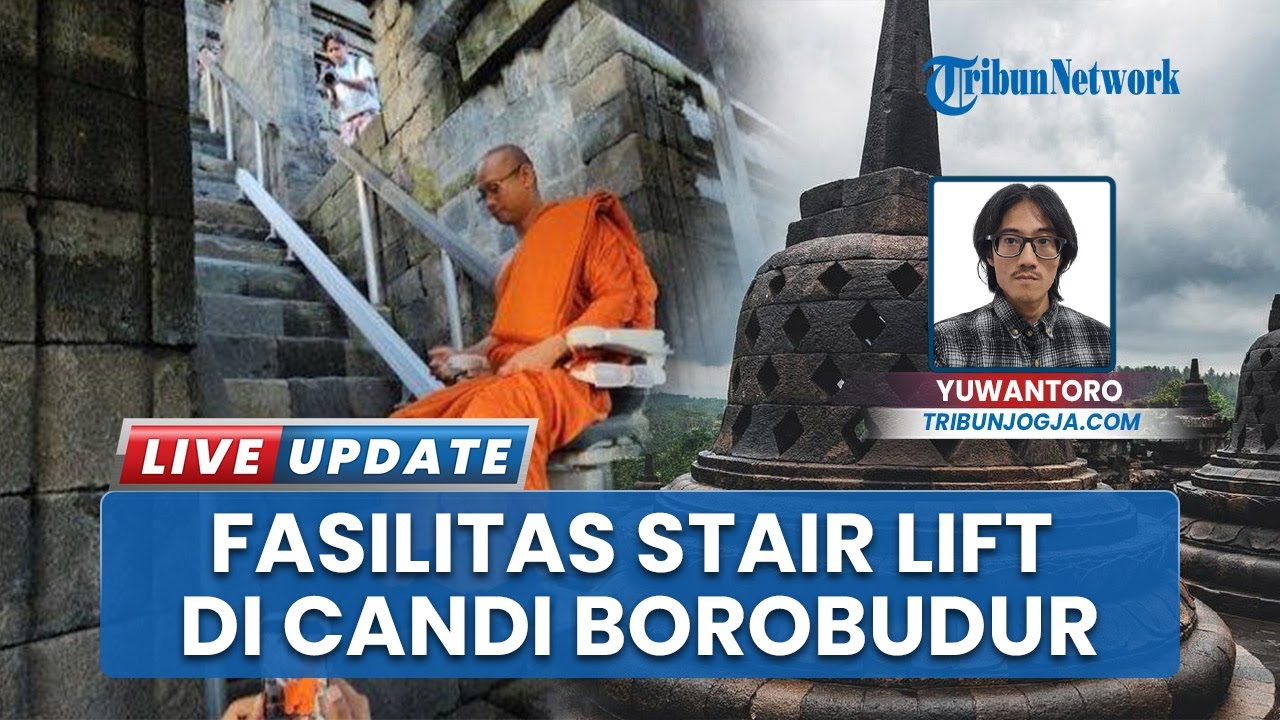 Potret Stairlift untuk Prabowo-Macron saat ke Candi Borobudur, Tak Butuh 5 Menit untuk sampai Puncak
