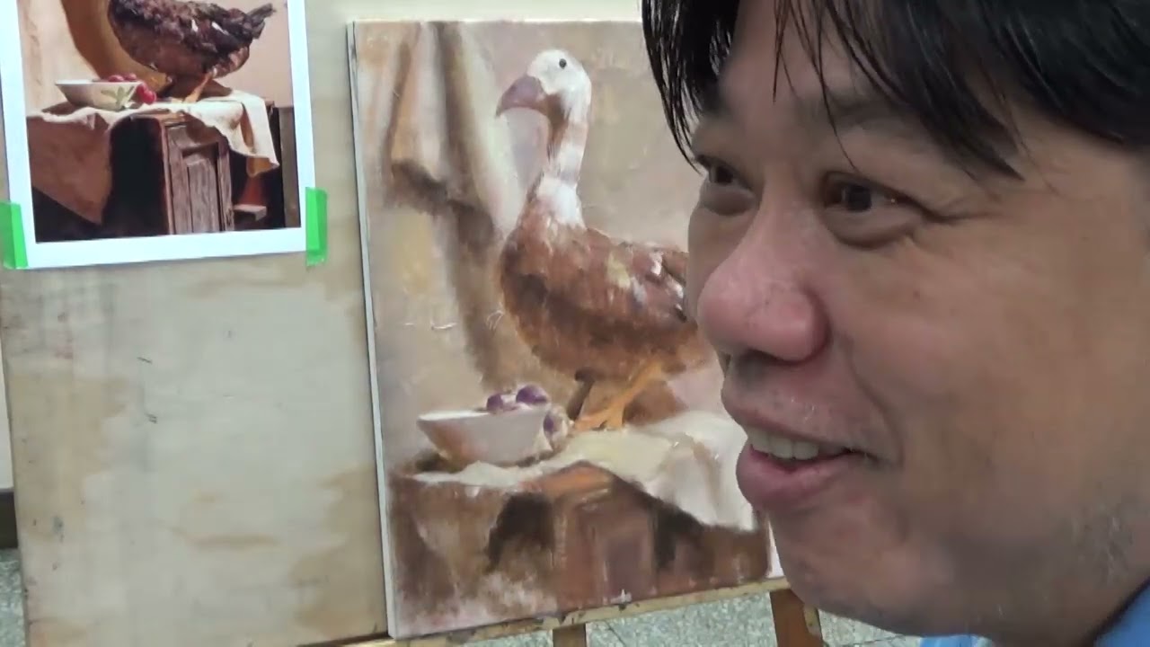 油畫示範_靜物_鴨_鄭志德老師(師大進修推廣學院)20251031