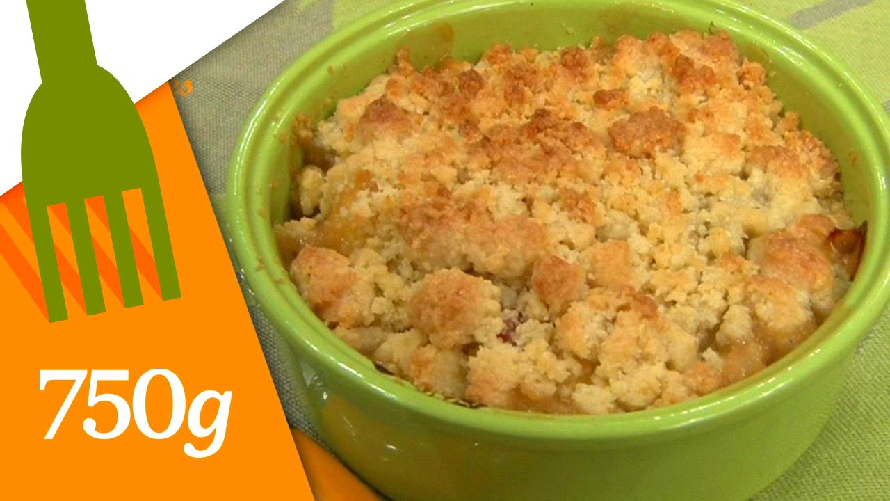 Crumble aux pommes et à la rhubarbe - 750g