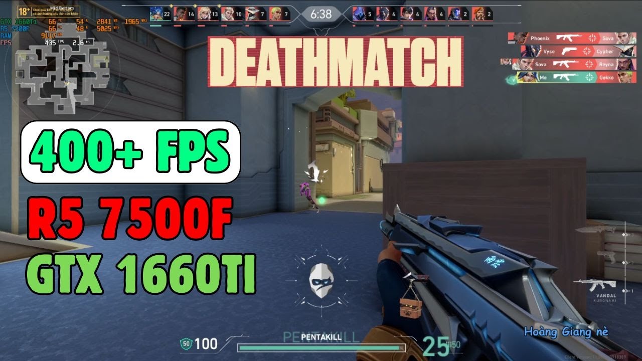 A620 | RYZEN 5 7500F + GTX 1660Ti | Valorant | DEATHMATCH