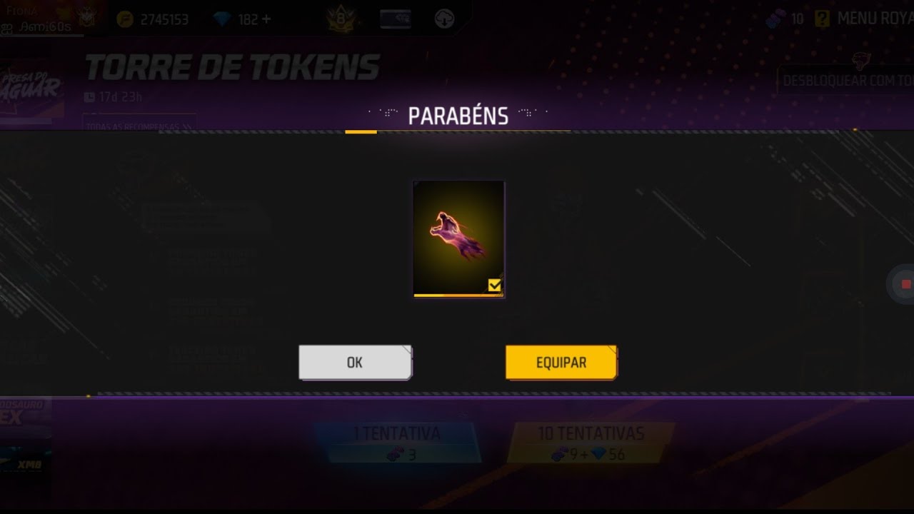 CHEGOU! NOVO PUNHO PRESA DO JAGUAR. FREE FIRE! 