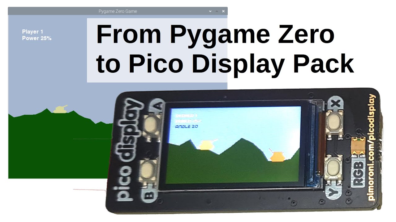 Raspberry Pi Pico creating a tank game for the display pack - porting from Pygame Zero