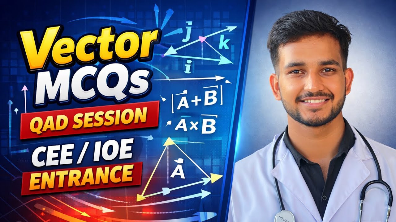 Vector MCQs for CEE Entrance 2026 | Most Important Questions | CEE/IOE/Class 12