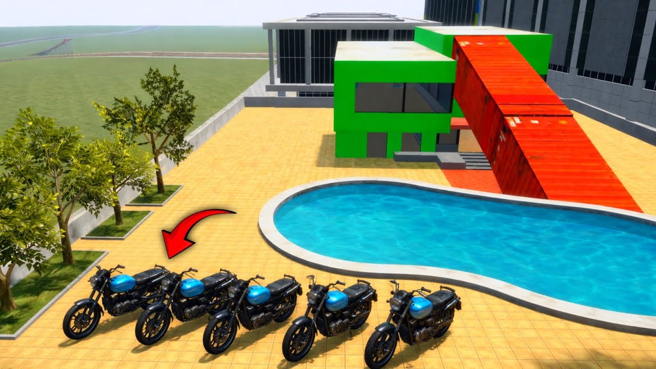 Royal Enfield Bikes🏍️ Ko Ramp Se Lekar Jana😱 ||इन सारी बुलेट बाइक🏍️ को छत में खड़ी करना 😱|| #video
