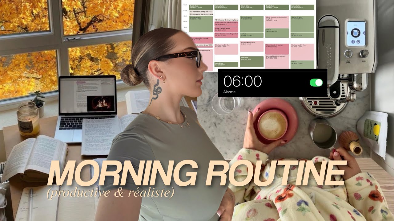 MA MORNING ROUTINE À 6H : tips pour se lever tôt, morning workout, selfcare & organisation