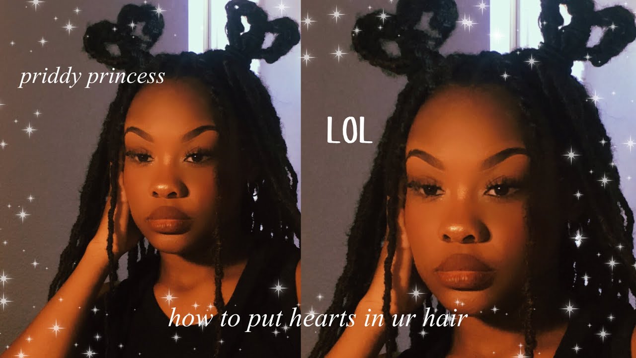 HOW TO DO HEARTS IN YOUR HAIR PT 2|| Priddy Princess🖤.