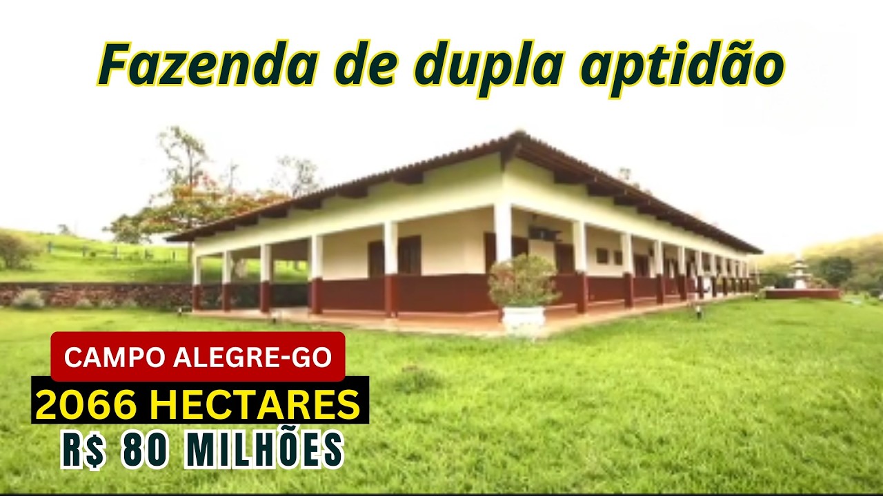 Ativo Rural de 2 066 Hectares em Campo Alegre de Goiás / Pecuária, Agricultura e Alta Escala