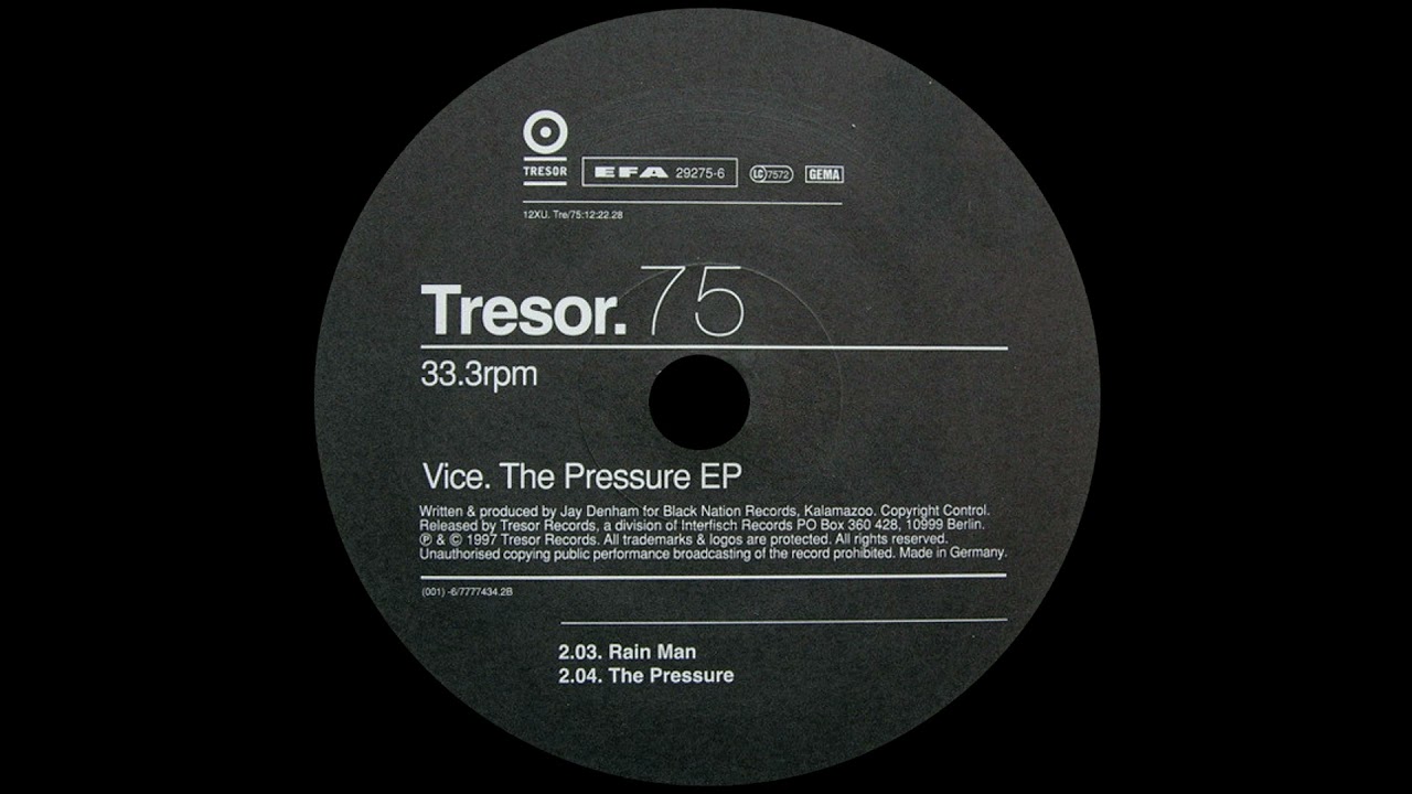 Vice ‎– The Pressure (Tresor, 1997)