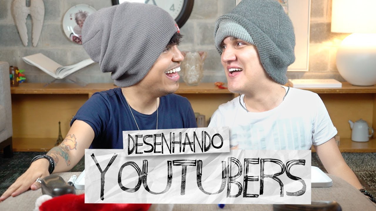 DESENHANDO YOUTUBERS (ft Christian Figueiredo) | NomeGusta
