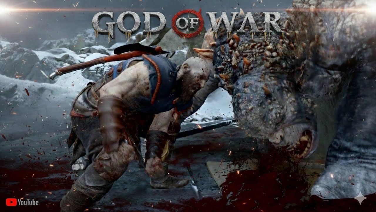 قتال مجنون كريتوس ضد  الغوريلا 🔥 God of War 2018