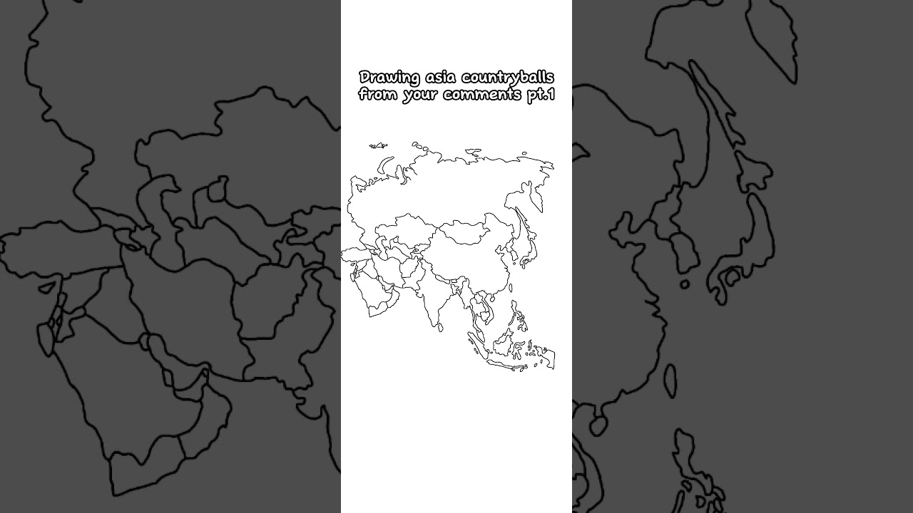 Drawing asia countryballs from your comments pt.1 #recommended #country #asia #map #drawing #mapping