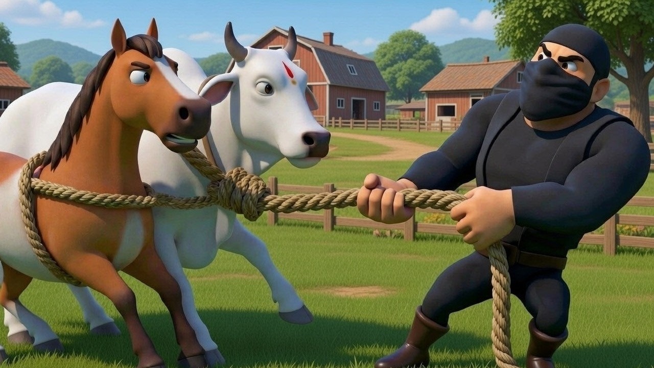 Oh No! 😱 Thief Steals Old MacDonald’s Farm Animals at Night 🌙🐄
