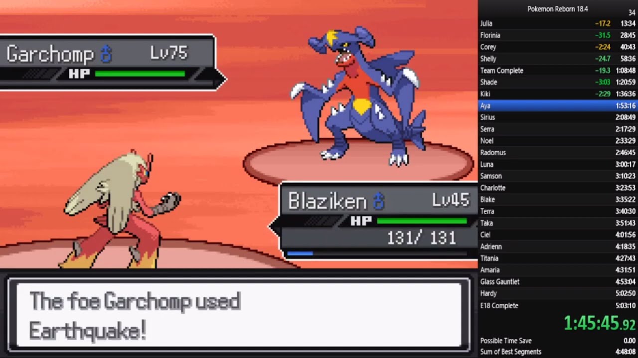 Pokemon Reborn Episode 18 Speedrun (4:55)