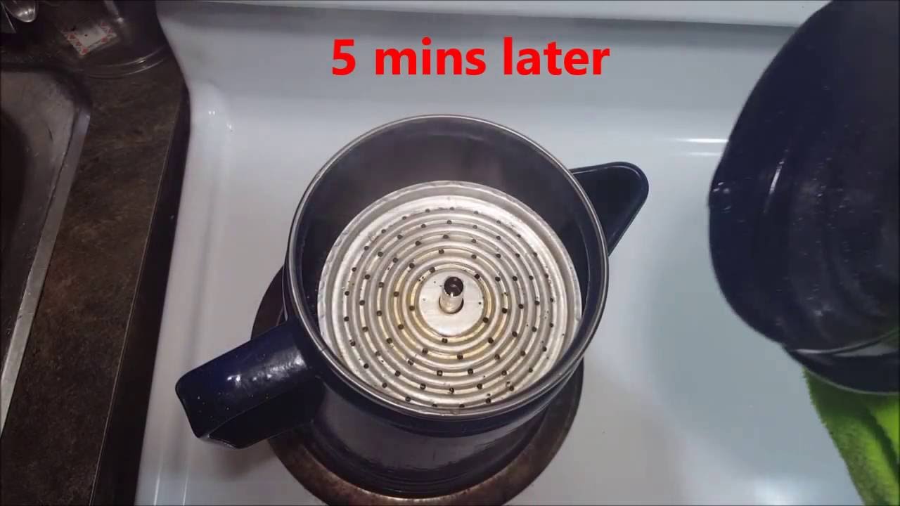 How to use coleman 9 cup coffee percolator on stove step by step