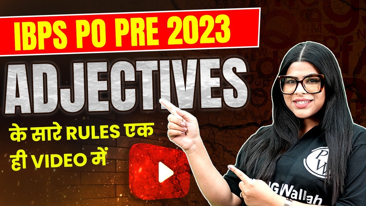 IBPS PO ENGLISH CLASSES | ADJECTIVES | ADJECTIVE RULES | IBPS PO 2023 | ENGLISH BY AISHA MAM