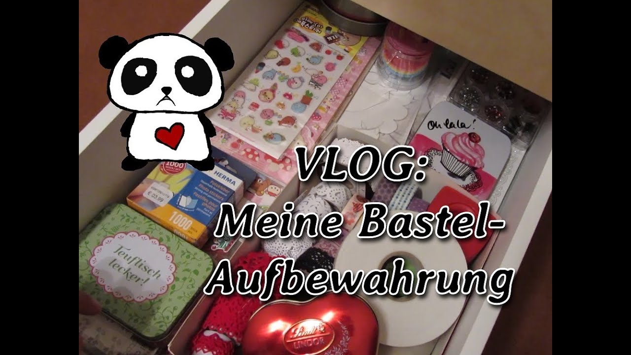 [VLOG] Meine Bastelaufbewahrung / Großteil meiner Bastel-Sammlung :D