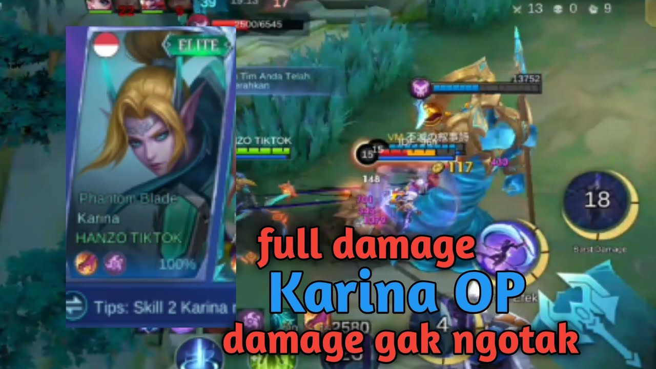 GAMEPLAY ‼️KARINA OP SAKIT BANGET FULL DAMAGE GAK NGOTAK 