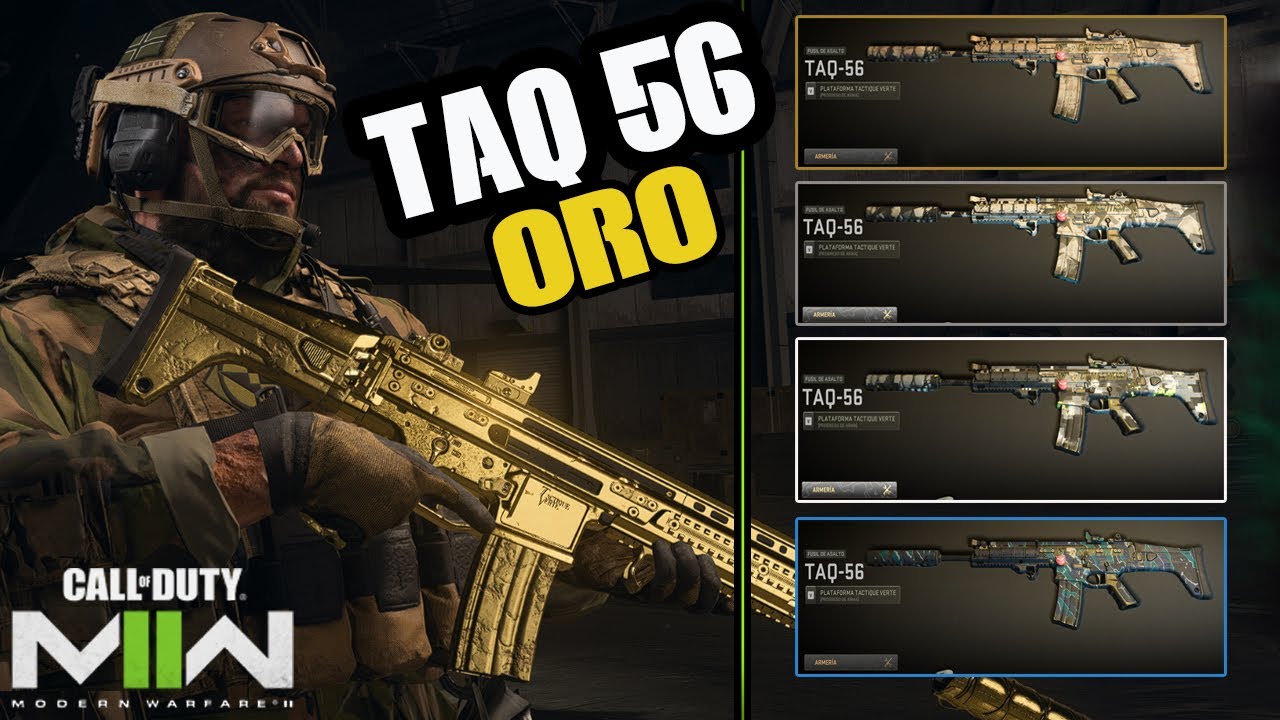 GUIA: COMO SACAR LA *TAQ 56 / SCAR-L* FUSIL DE ASALTO EN ORO / MAS 4 CAMUFLAJES GRATIS / MW2