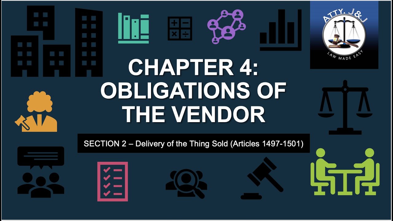 Law on Sales. Obligation of the Vendor. Article 1497-1501
