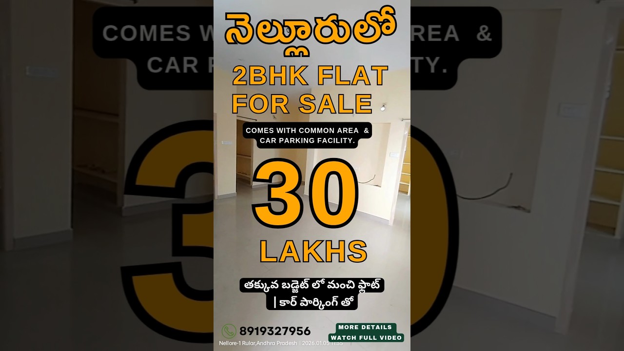 నెల్లూరు || nellore  FLAT for sale @30 lakhs 
