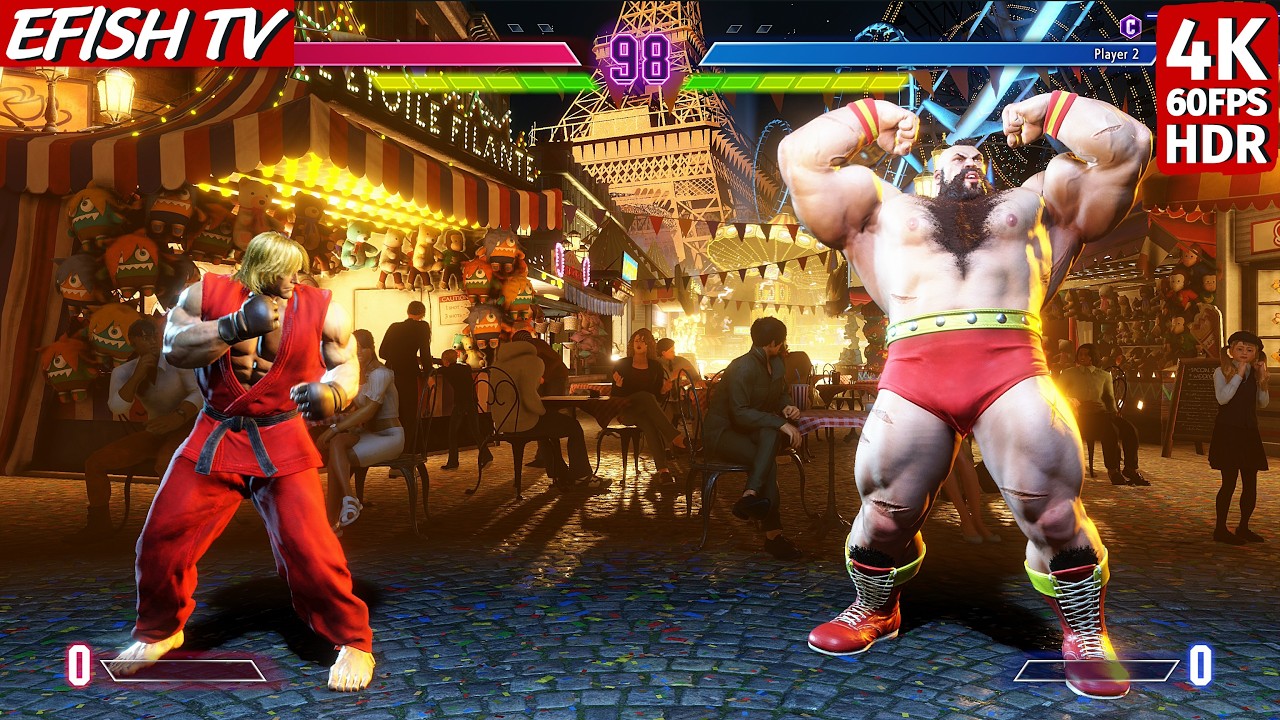 Ken vs Zangief (Hardest AI) - Street Fighter 6