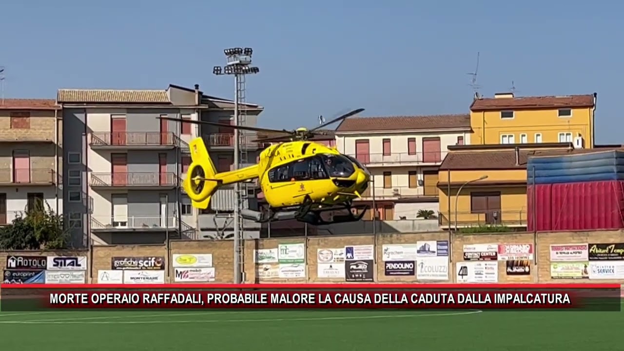 MORTE OPERAIO RAFFADALI, PROBABILE MALORE LA CAUSA DELLA CADUTA DALLA IMPALCATURA