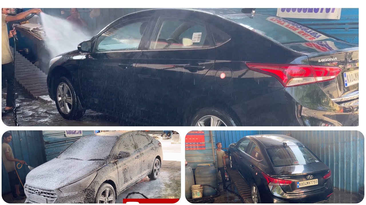 Hyundai Verna fluidic car wash 🚘 || car spa|| foam wash