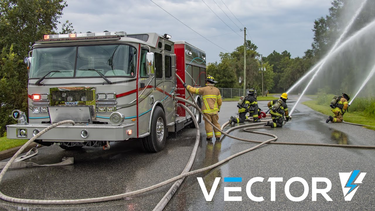 Vector All Electric Firetruck - Respond | Operate | Pump | Return