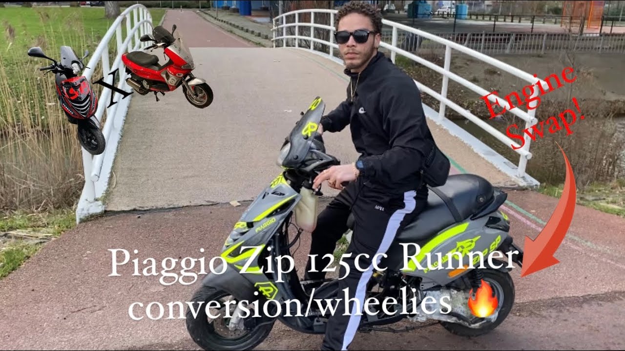 PIAGGIO ZIP 125cc RUNNER!  Engine Swap+Testing Vlog  *CRAZY POWER*
