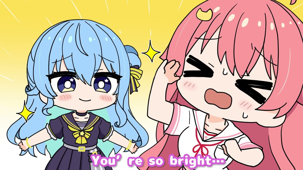 Suisei goes along with Miko’s elite error【Hololive AnimatedClip/Eng sub】【Houshou Marine】