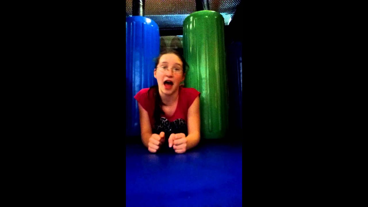 Grace got stuck in the tubes at Burger King