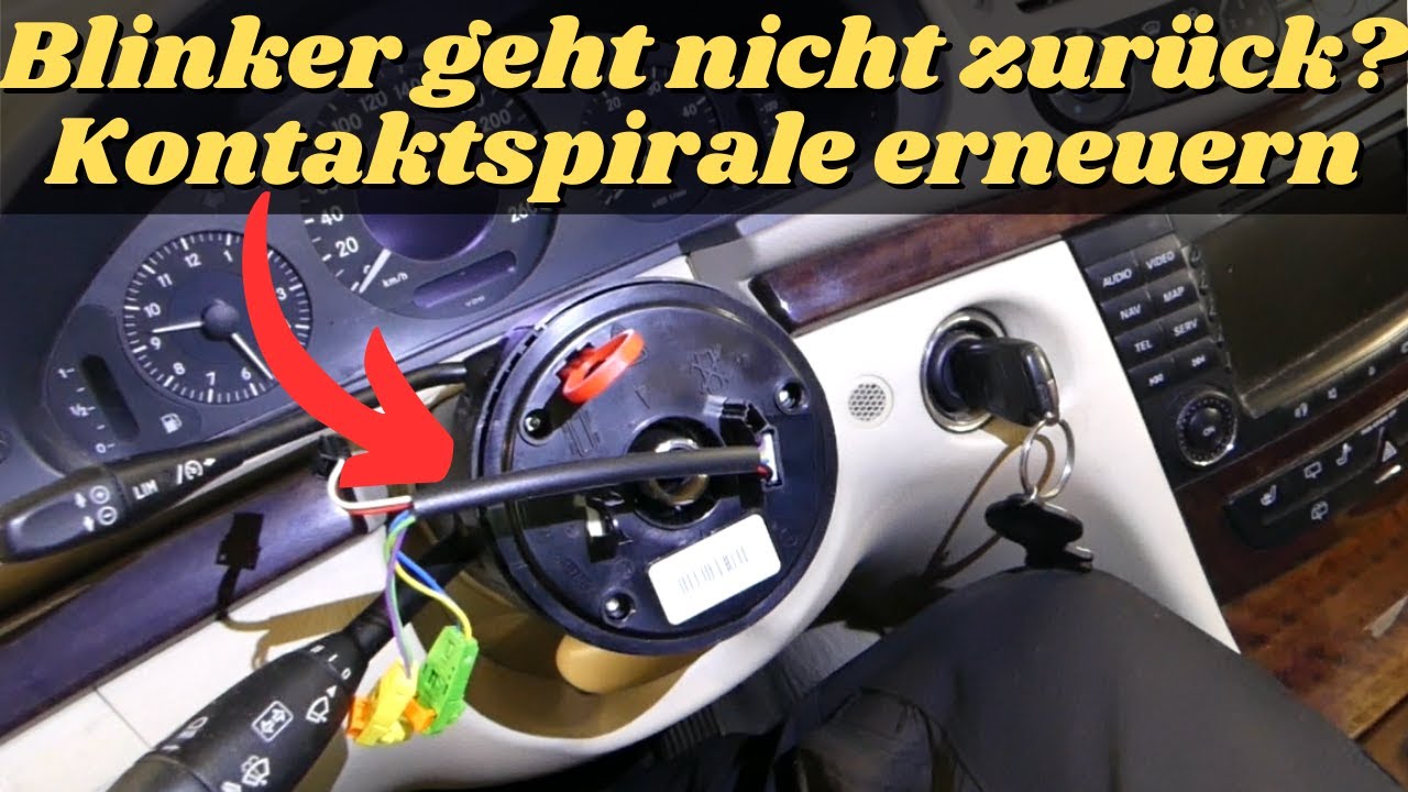 Blinkerhebel geht nicht zurück? Kontaktspirale am Lenkwinkelsensor erneuern | Mercedes W211 E-Klasse