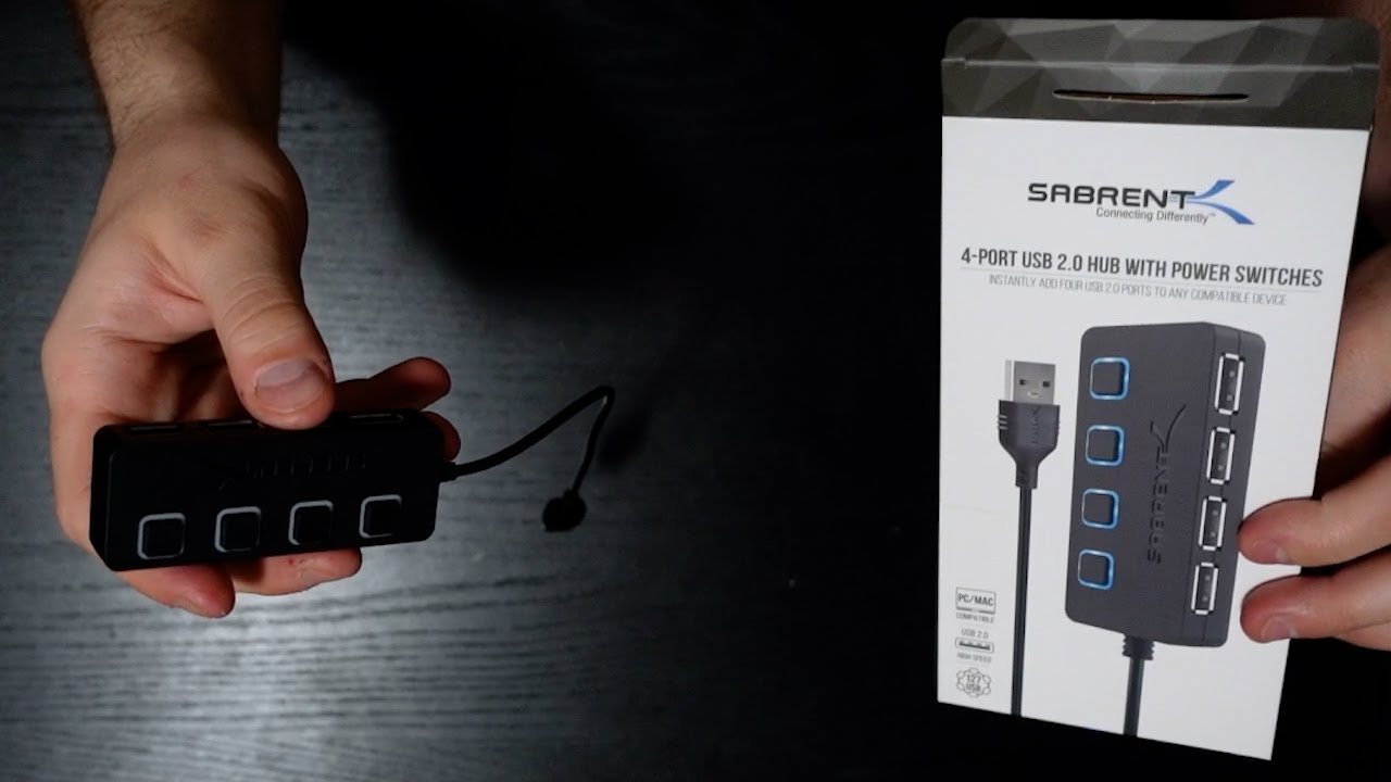 SABRENT 4-Port USB 3.0 Hub - Unboxing and demo