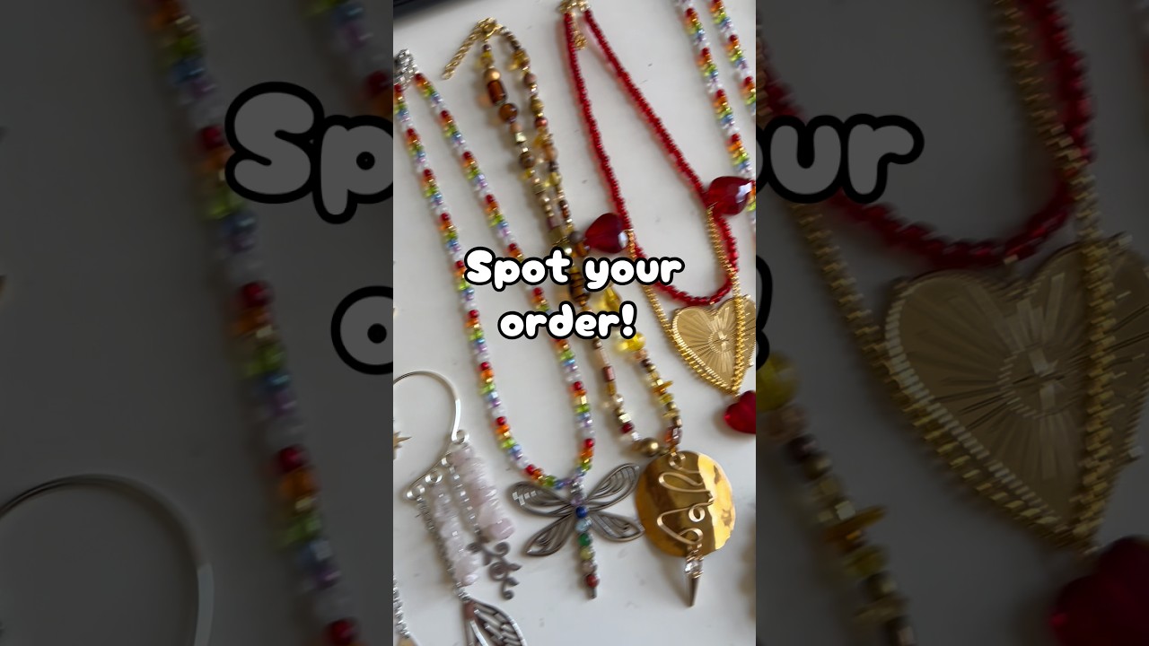 Spot your order!  #handmade #handmadejewelry #beadedjewelry #necklaces #earcuffs #beads #crystals