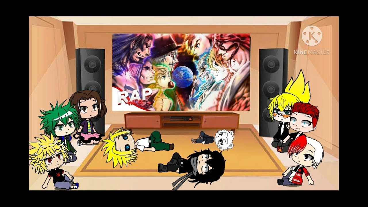bnha e heróis profissionais reagindo ao rap humanos vs deuses