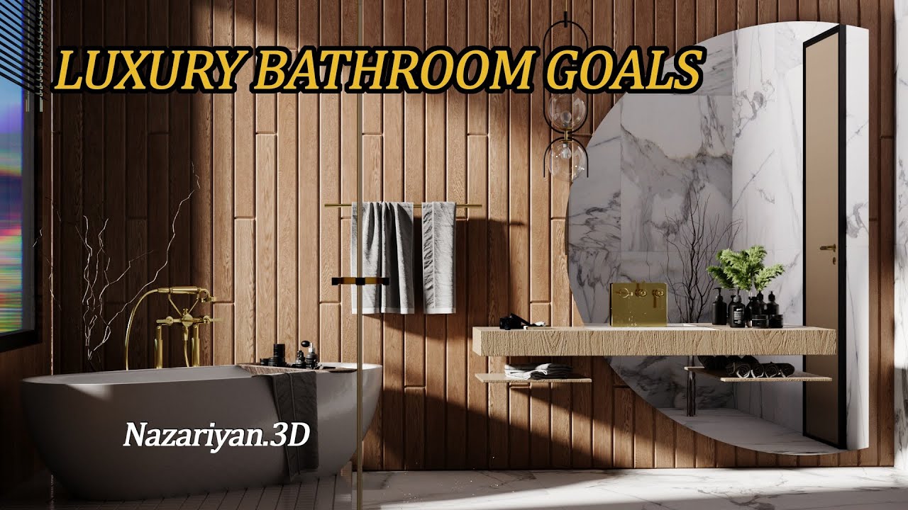 Luxury Marble Bathroom – Full 13-Minute Tutorial | 3ds Max + Corona