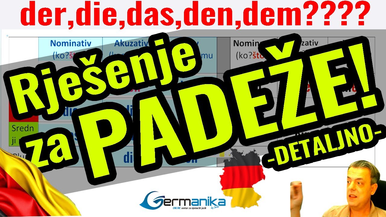 PADEŽI:Deklinacija članova u njemackom jeziku detaljno