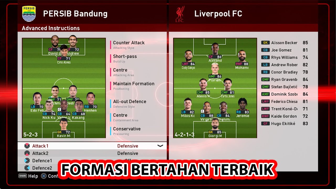 Formasi Bertahan & Nyerang Counter Attack Terbaik PES eFootball 2026 PC & PS4, LAWAN SUSAH CETAK GOL