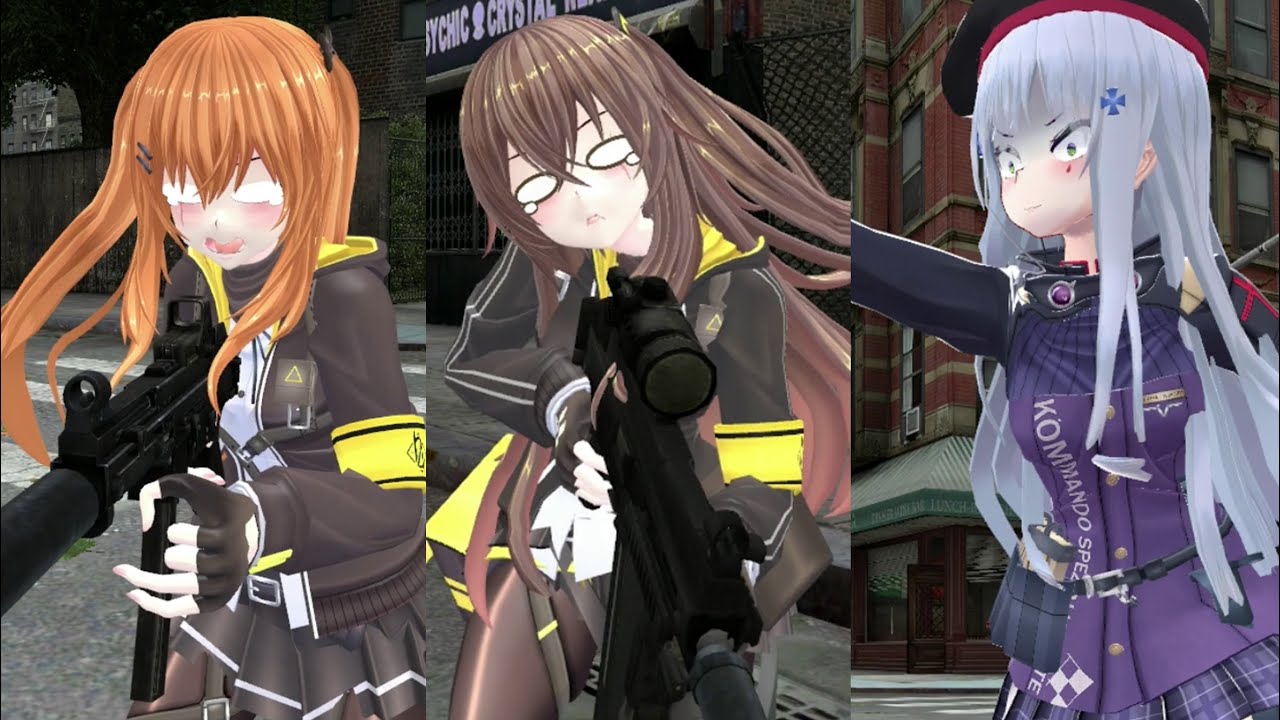 GMod Girls Frontline SNPC's Expressions While Getting Shot