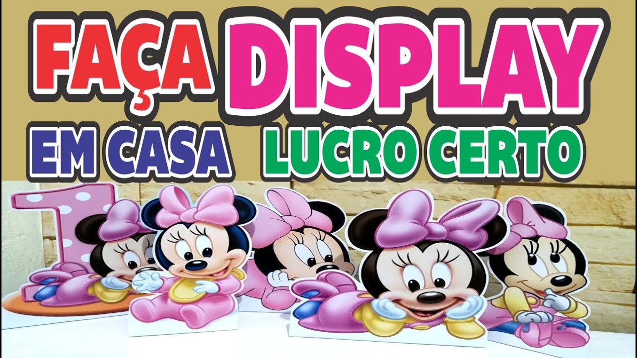 Como fazer DISPLAY de PVC | Display de mesa da Minie Baby / toten de pvc grande