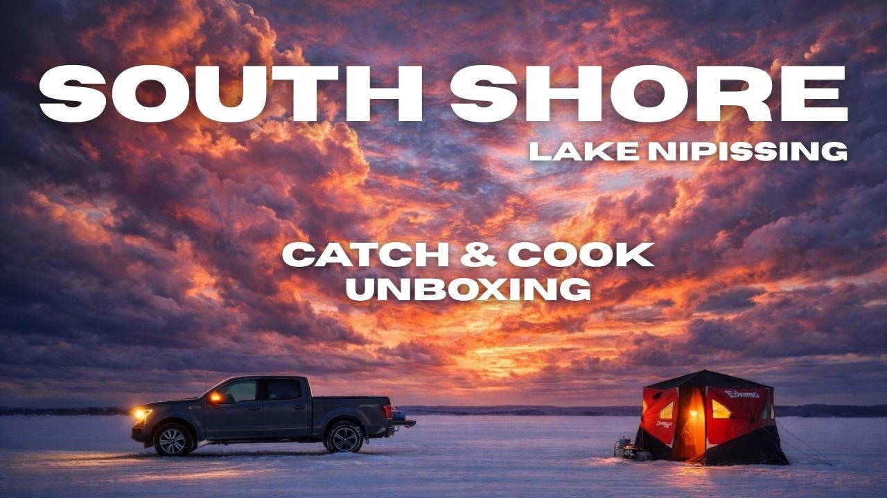 Our First Time Ice Fishing on South Shore Lake Nipissing. Catch & Cook - CO2 Detector Unboxing