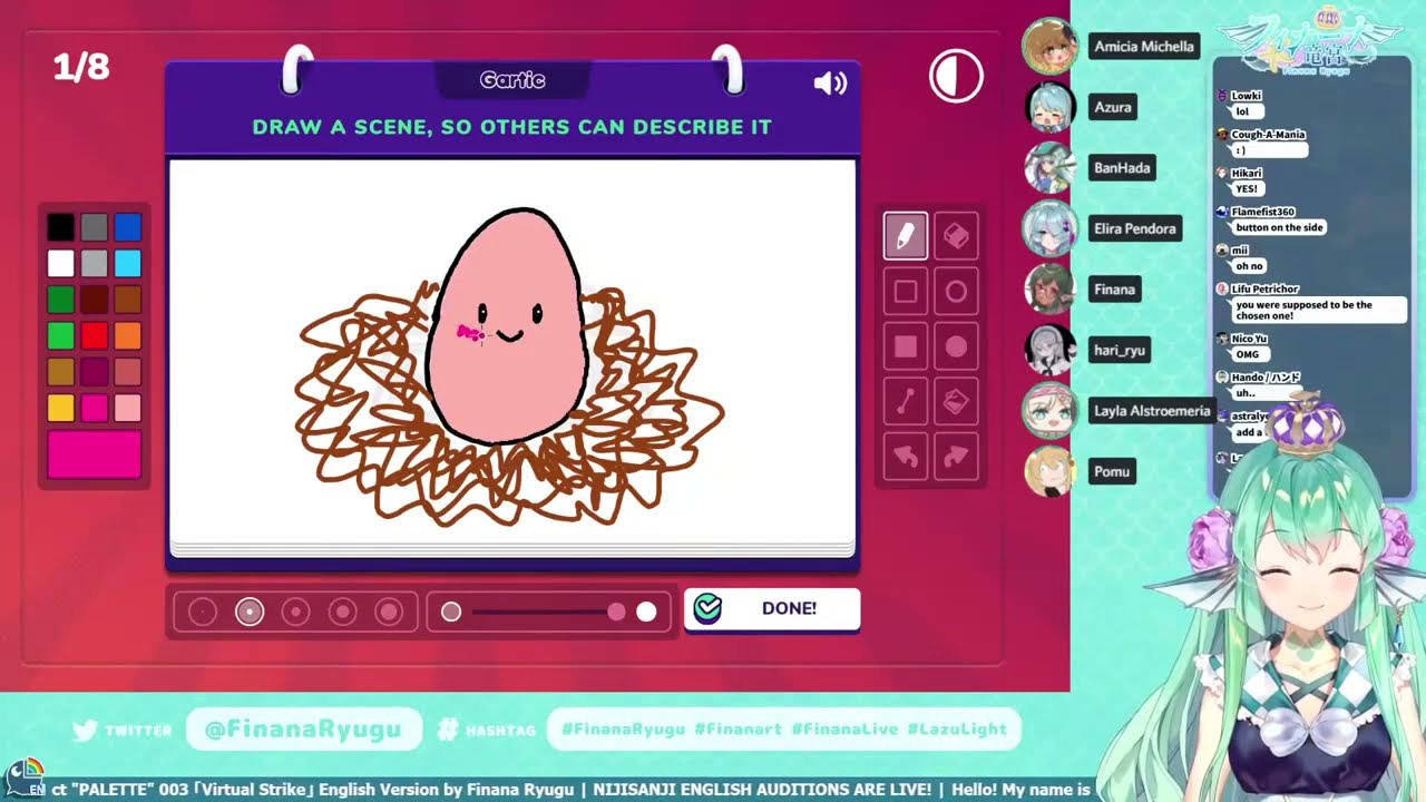 Finana drew an egg, but slowly turned it yabai | [Nijisanji EN]