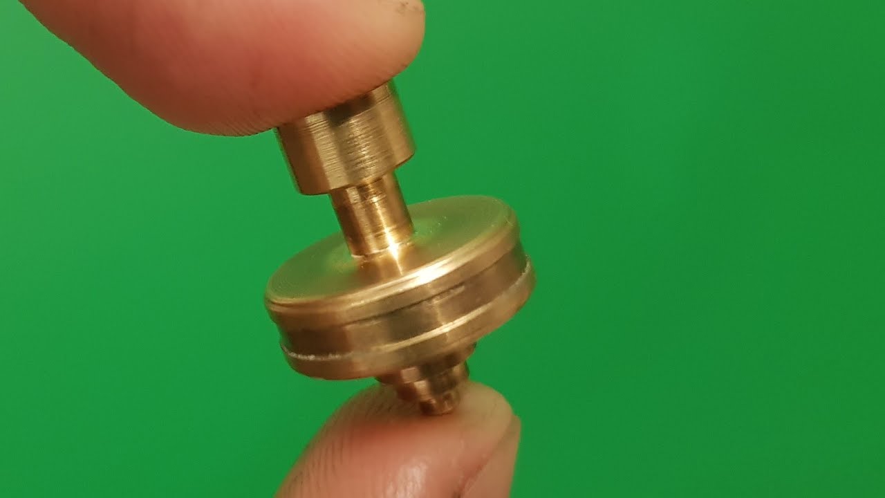 A Simple Spinning Top made of solid brass - UHD / 4K - Easy beginner lathe ideas - Best Lathe Plans