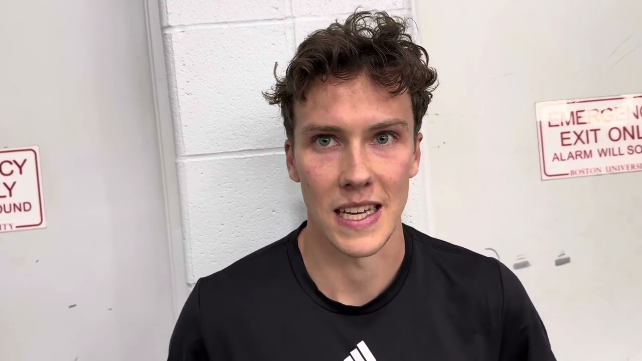 Cal Poly’s Aidan McCarthy after running 1:45.19 (#3 NCAA all-time) for 800m at BU